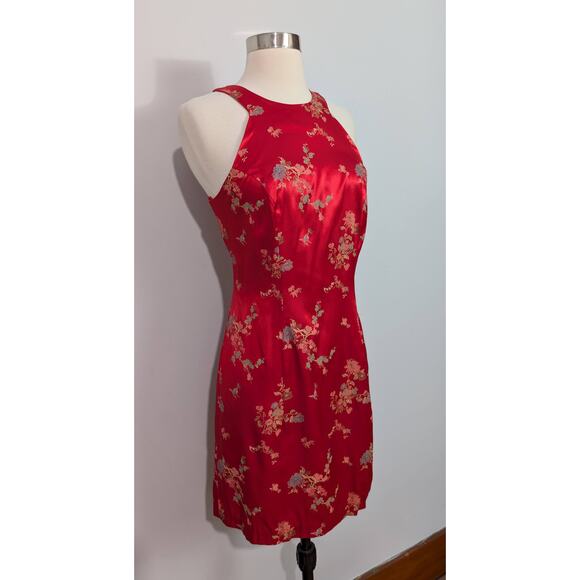 All That Jazz Red Cheongsam Style Slip Dress - Picture 6 of 7